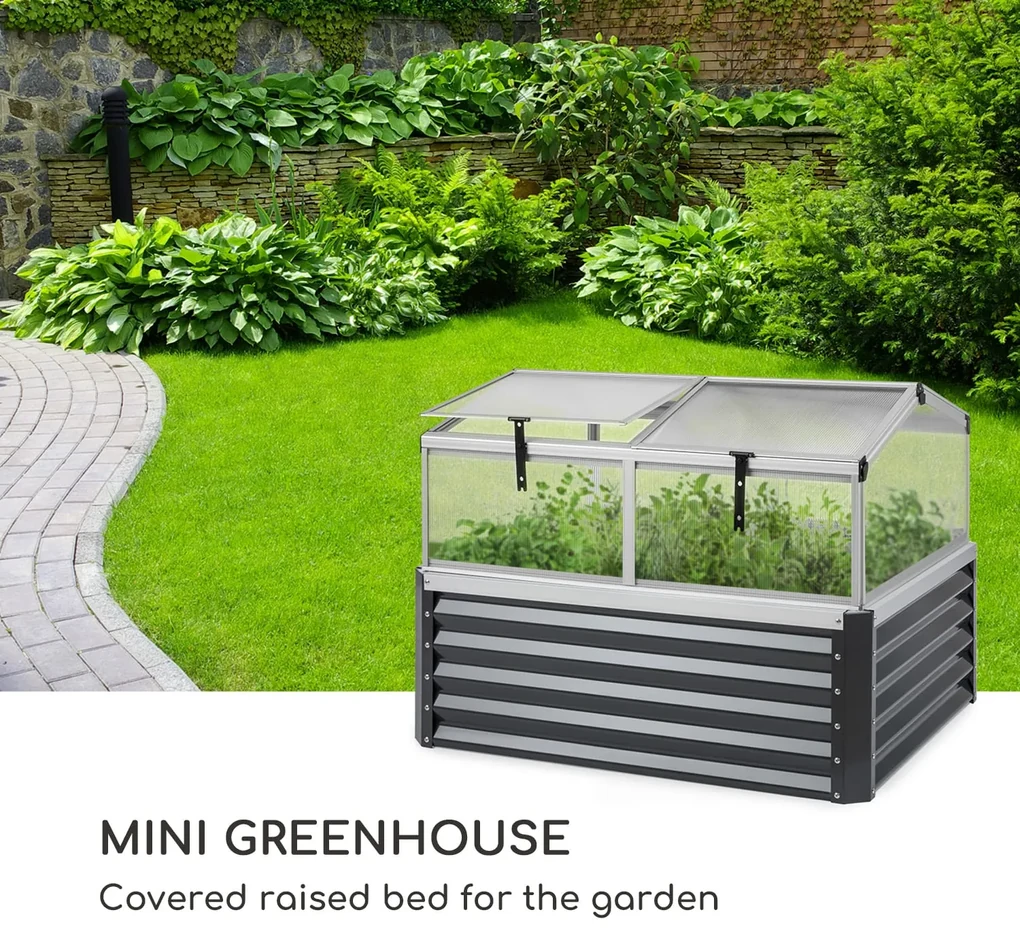High Grow Advanced, ghiveci cu acoperiș, 120x95x100cm, 540l, oțel, antracit