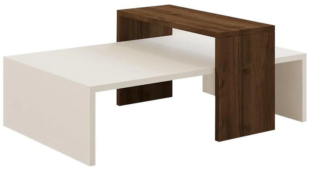 Masă de cafea Glowie (Nuc + Alb). 1089470