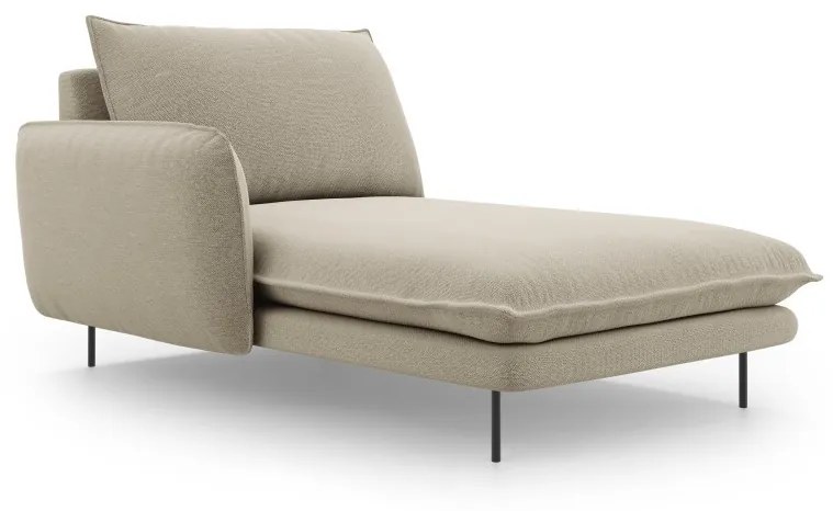 Sezlong tapitat Vienna picioare negre – L170 x l110 x h95