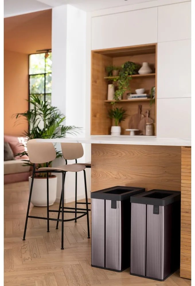 Coș de gunoi roz de reciclat din plastic reciclat 54 l Verto Recycle – Curver