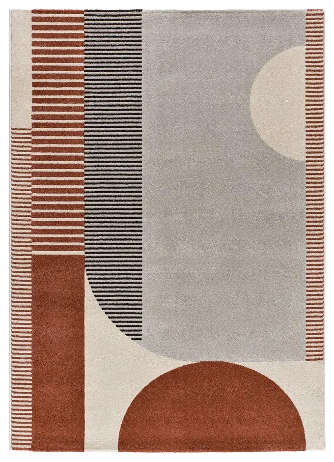 Covor roșu-gri 160x230 cm Gaia – Universal