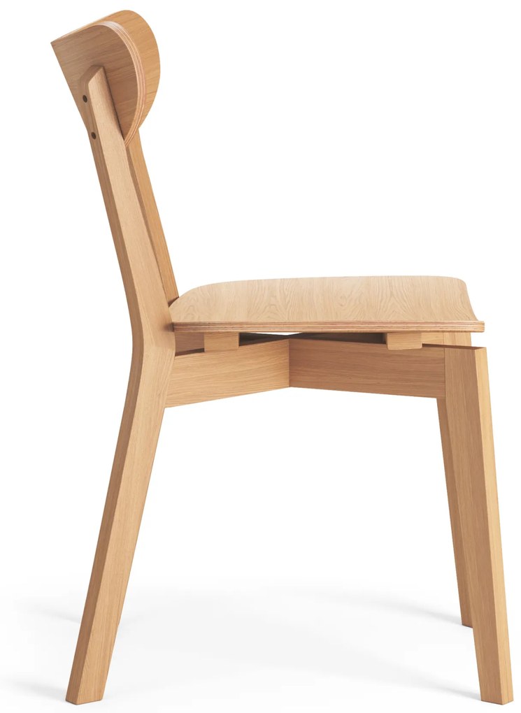 MAZZONI EXPORT ROXY Stejar natural - SCAUN DE LEMN PENTRU SALON SUFRAGERIE BUCĂTĂRIE RETRO