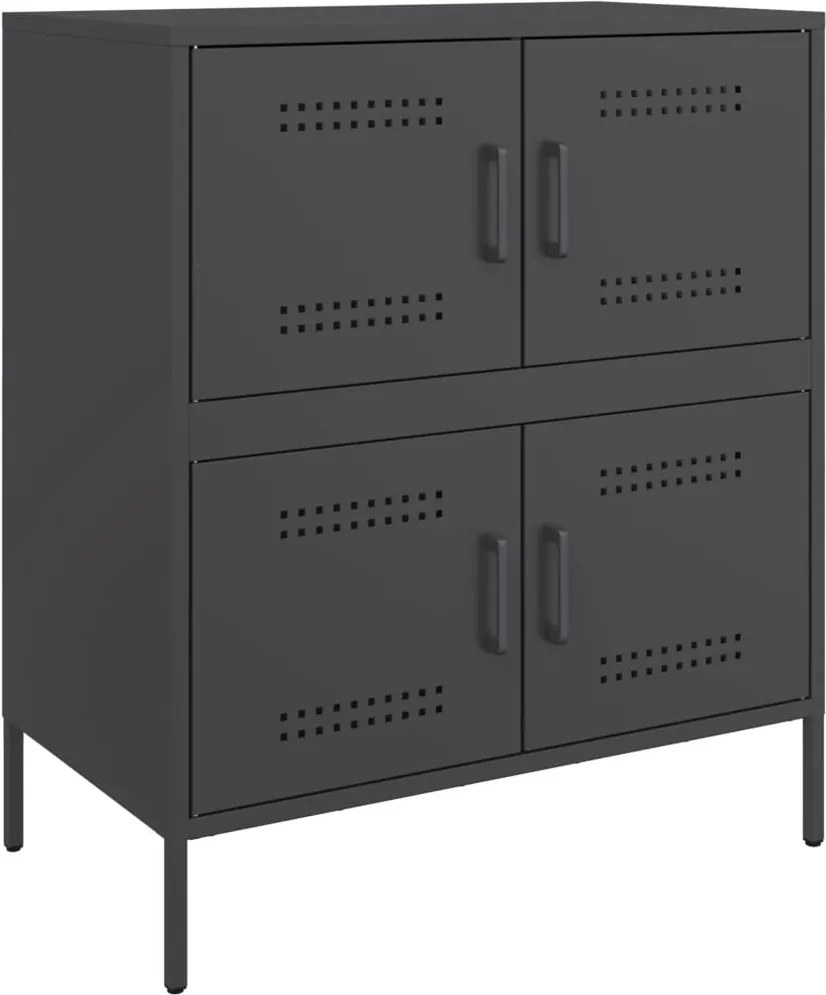 vidaXL Dulap, negru, 68x39x79 cm, oțel