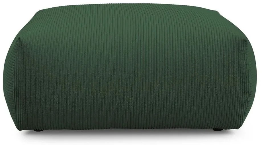 Taburet verde cu tapițerie din catifea reiată Voltaire – Bobochic Paris