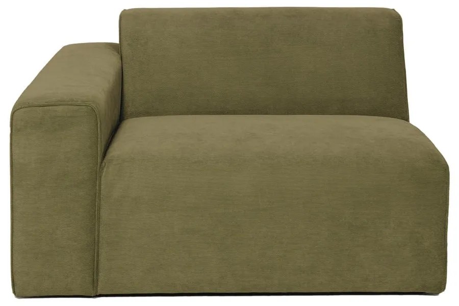 Modul pentru canapea verde din catifea reiată (partea stângă ) Sting - Scandic