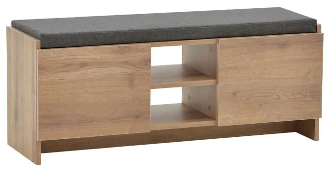 Mobilier hol scaun - dulap pantofi Zulla 10 perechi sonoma 110x37x46 cm