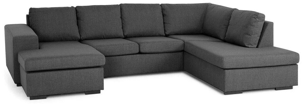 Colțar Scandinavian Choice D105Gri inchis, 302x204x85cm, Picioare: Lemn, Plastic