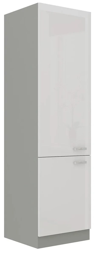 Dulap de bucătărie 60 LO-210 2F Multi (Gri + Alb lucios). 1070652