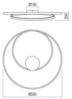 Redo 01-1791 - Plafonieră LED dimabilă TORSION LED/30W/230V albă