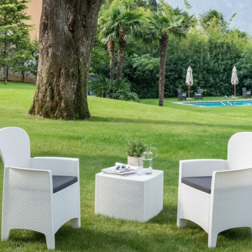 Set de grădină TREE, 3 piese, albă I.P.A.E-Progarden