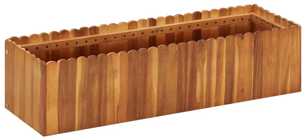 vidaXL Strat înălțat de grădină, 100x30x25 cm, lemn masiv de acacia