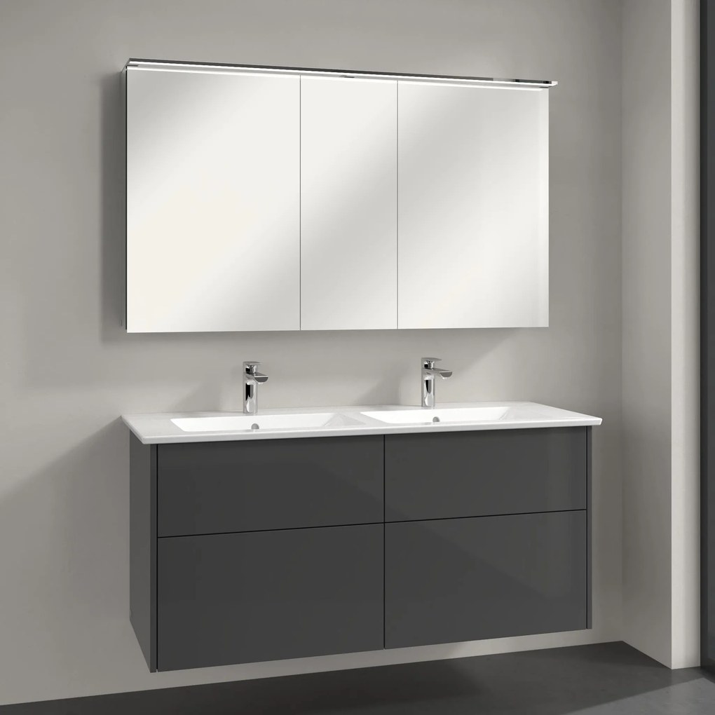 Villeroy &amp; Boch Finero lavoar cu dulap 130 cm gri S00405FPR1