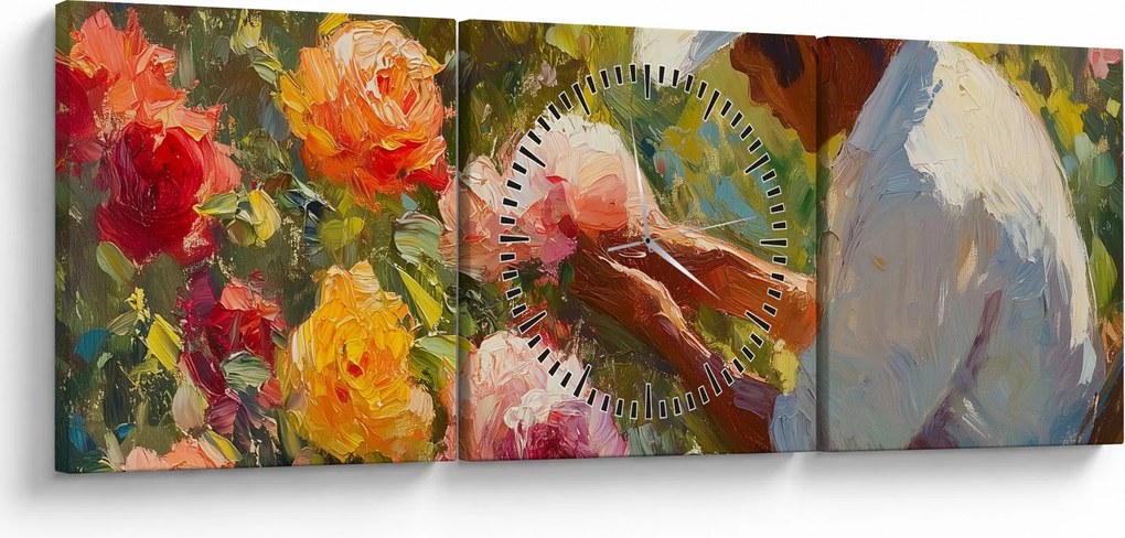 Tablou - Grădinar (cu ceas) (90x30 cm)