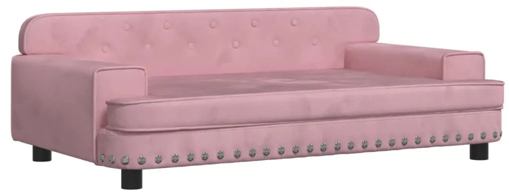 3196282 vidaXL Canapea pentru copii, roz, 90x53x30 cm, catifea