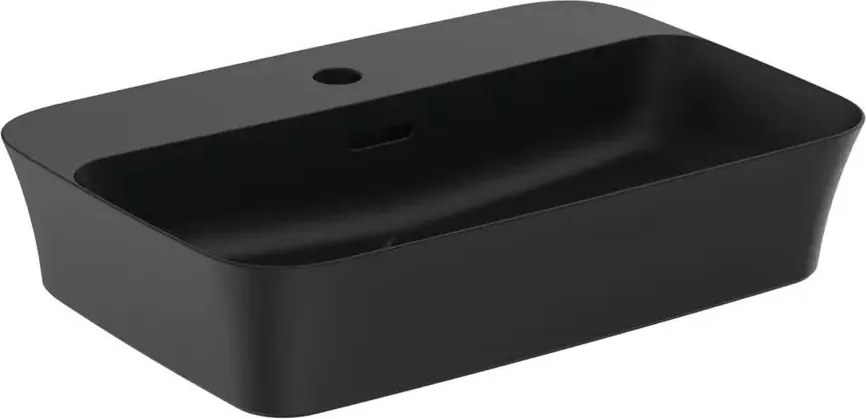 Lavoar pe blat Ideal Standard Atelier Ipalyss 55 cm negru mat cu orificiu baterie