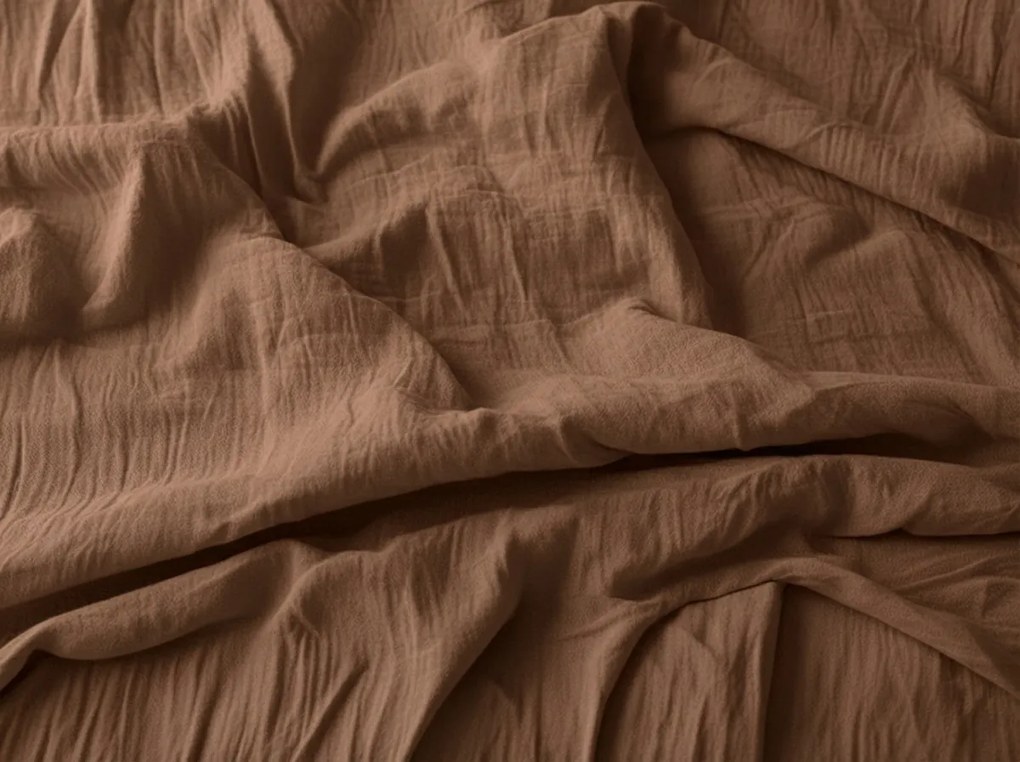 Fata de perna din muselin MUSSARI 70x90 cm, maro deschis