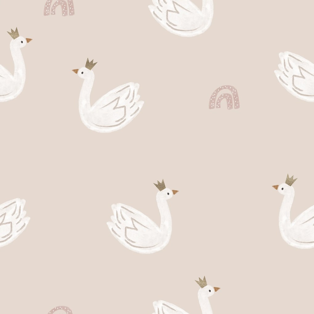 Cearsaf din bumbac SWAN CLOUD roz 140x240 cm