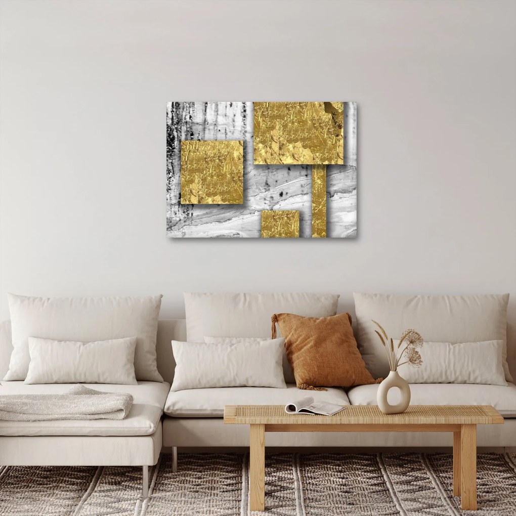 Tablou - Pătrate de aur N⁰3 (70x50 cm)