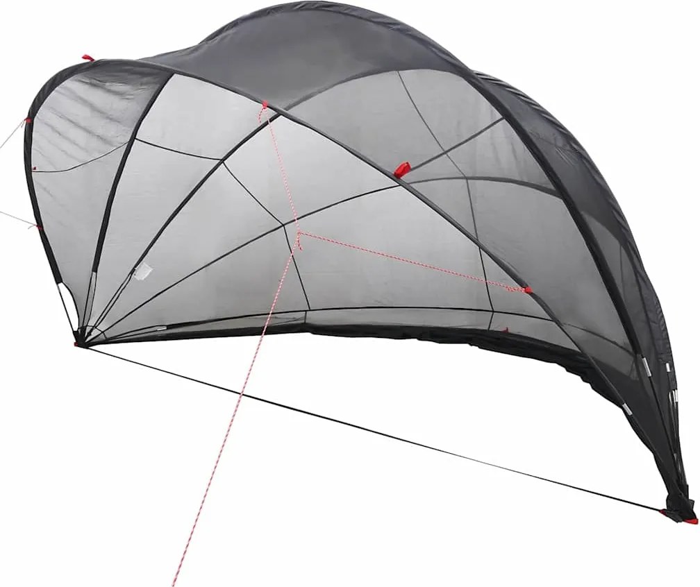 vidaXL Dom pentru piscină Manual Negru 430 x 430 x 210 cm