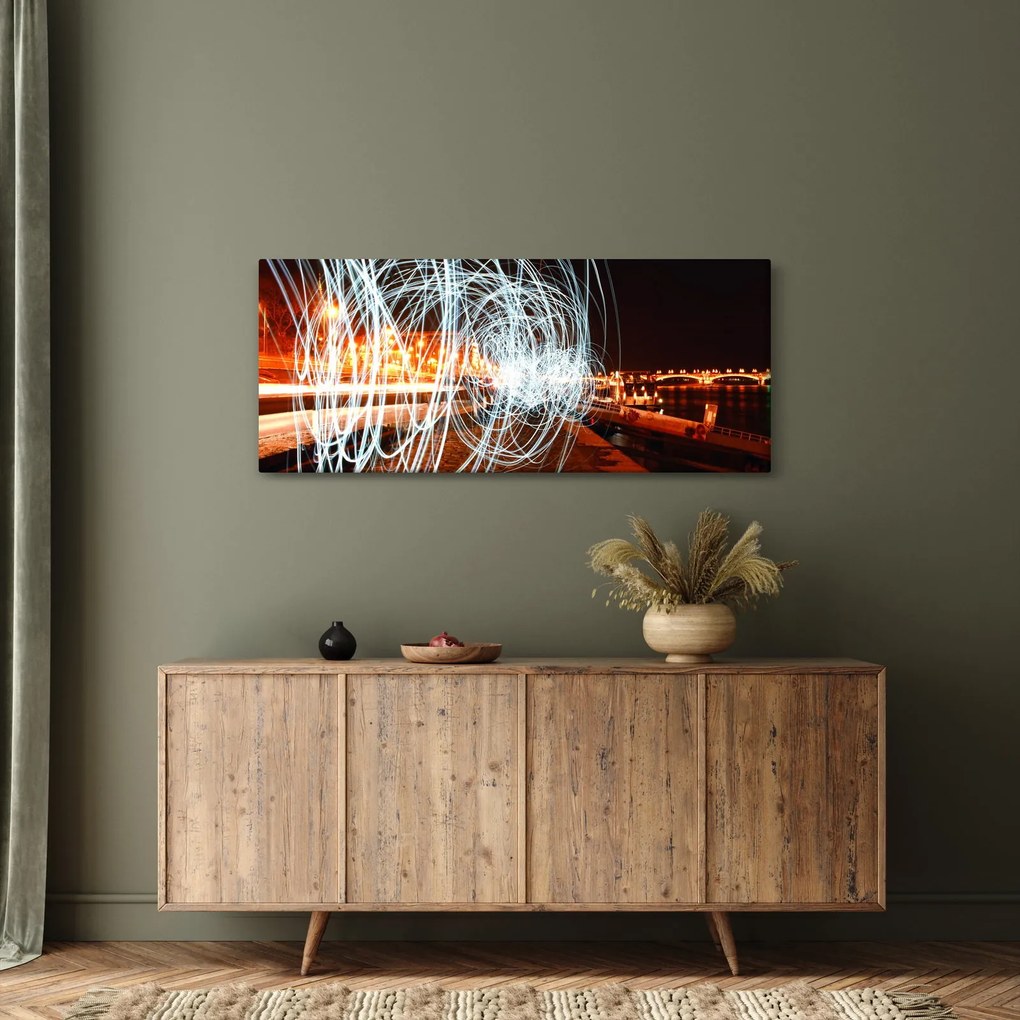 Tablou cu valuri de lumini (120x50 cm)