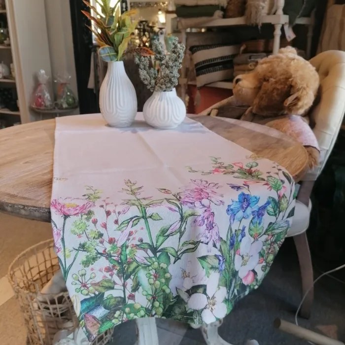 Traversa masa Spring Flowers, 40x140 cm