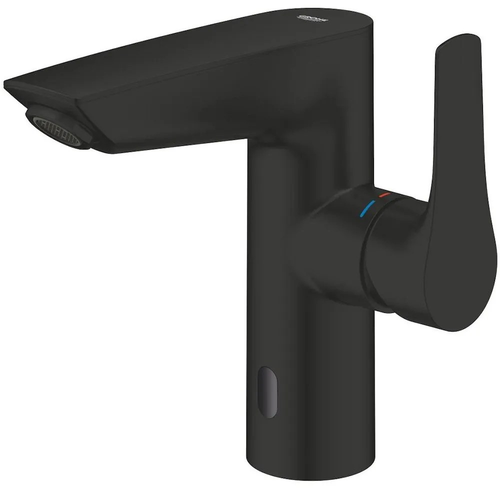 Grohe Eurosmart Baterie lavoar monocomanda cu infrarosu, baterie 6V fara mixare apa, senzor bidirectional, negru mat