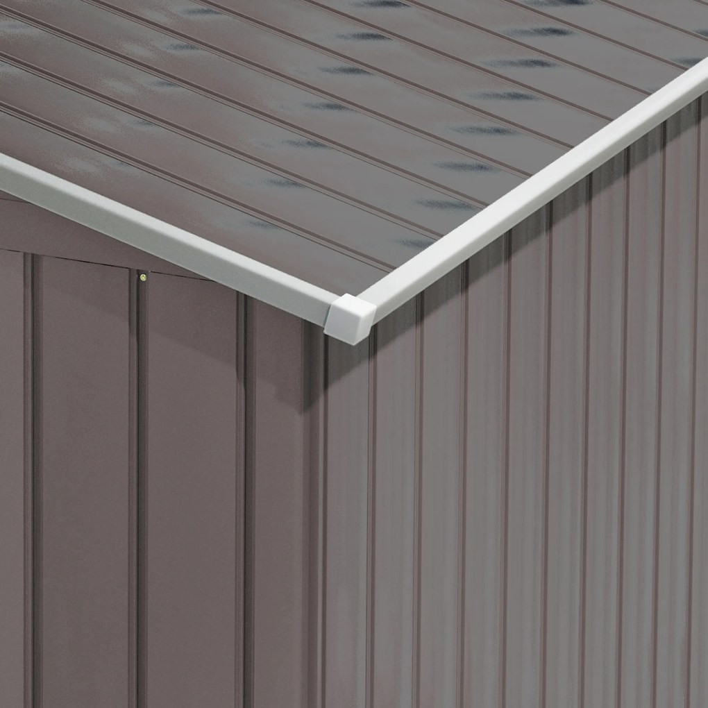 Outsunny Magazie Gradina - Căsuță de Grădină Metal 213x130x185 cm cu Uși Glisante | Aosom Romania