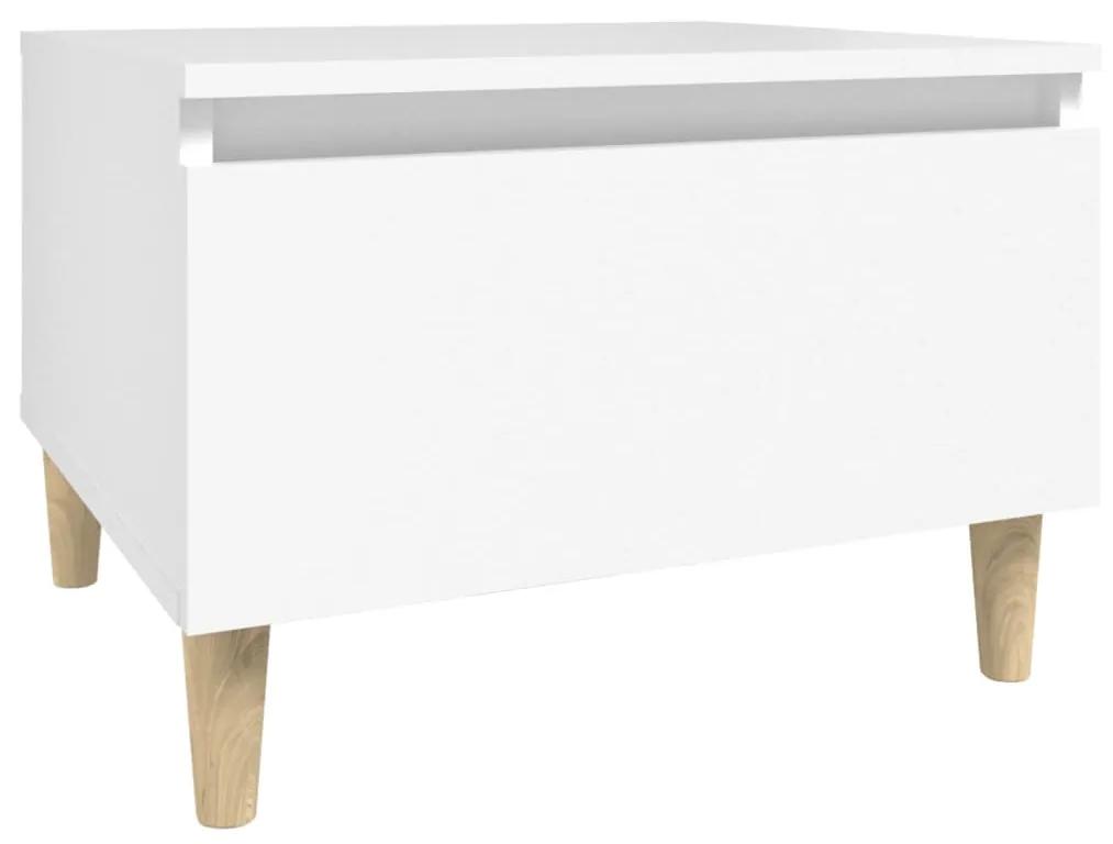 Masa laterala, alb, 50x46x35 cm, lemn compozit 1, Alb
