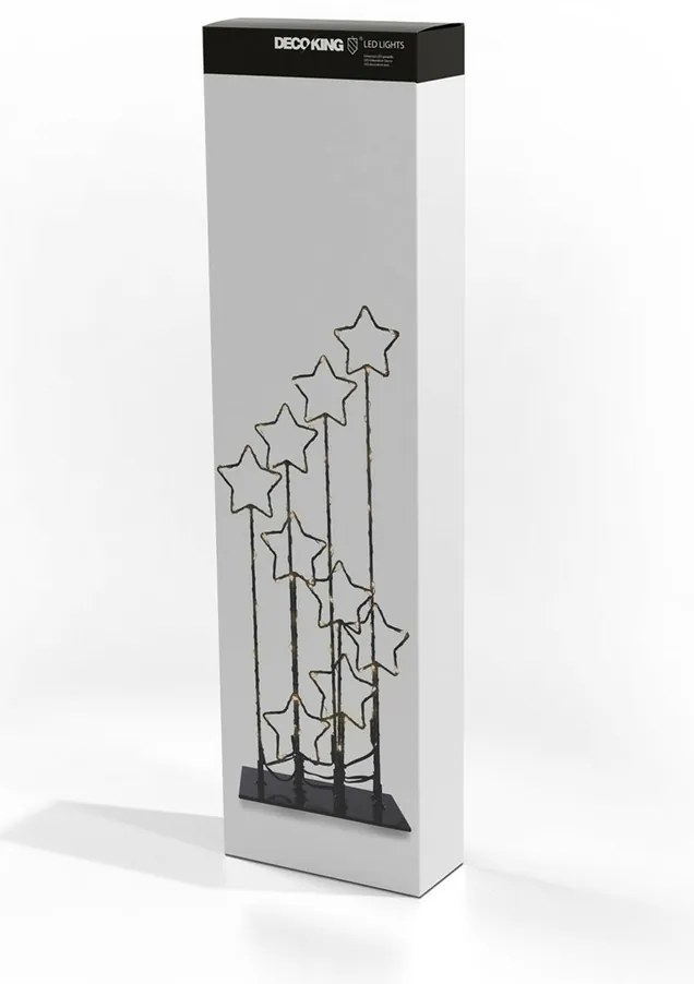 DecoKing Decorațiuni LED de Crăciun cu stele, 16cm
