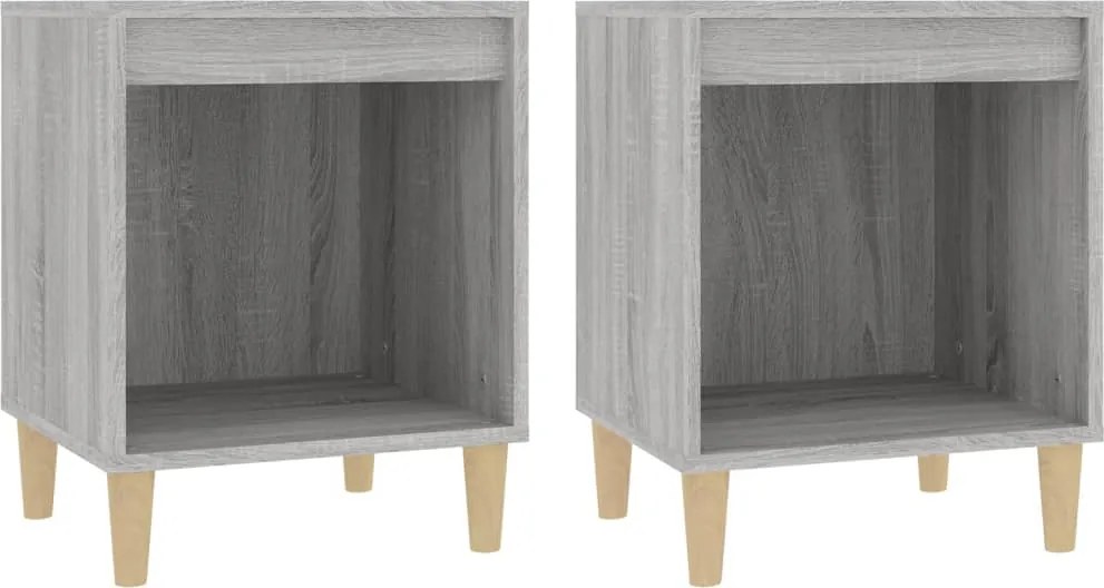vidaXL Noptiere, 2 buc., gri sonoma, 40x35x50 cm
