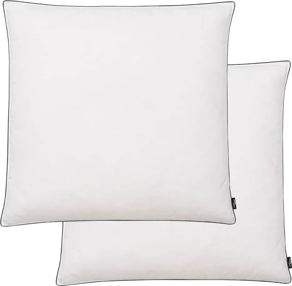vidaXL Perne, umplutură din puf/pene, 2 buc, 80x80 cm Alb