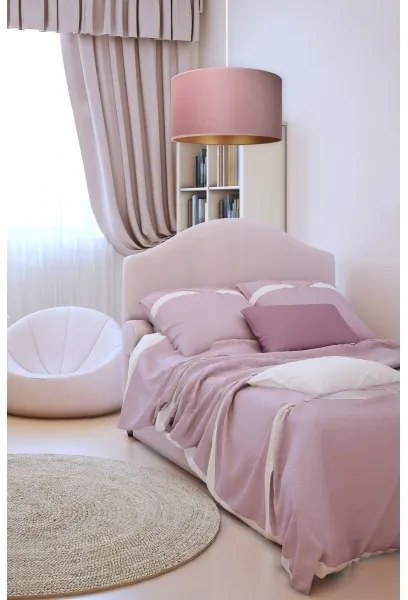 Lustră pe cablu Duolla ROLLER 1xE27/15W/230V d. 40 cm roz/auriu