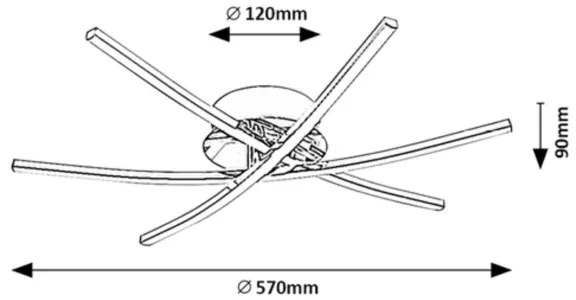 Rabalux 4606 - Plafonieră LED CYCLONE/21W/230V 4000K