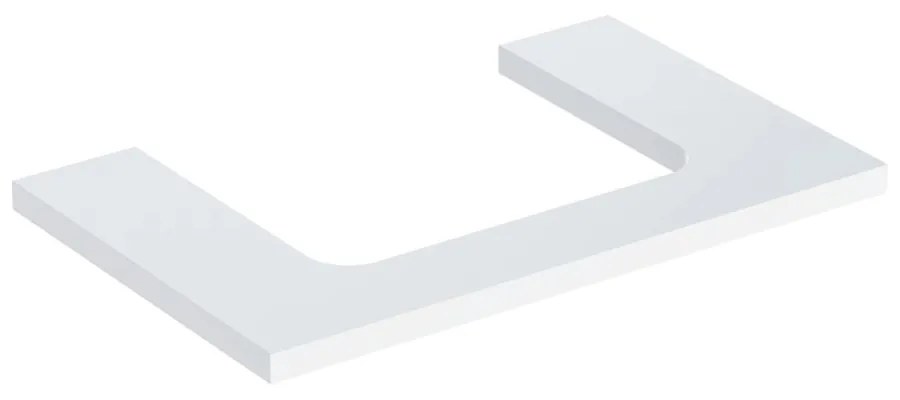 Blat pentru lavoar Geberit One cu decupaj in mijloc alb mat 75 cm