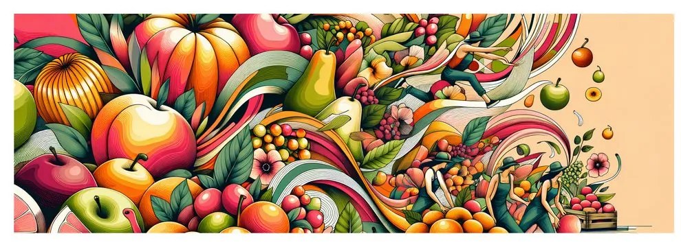 Tablou fructe colorate în mișcare