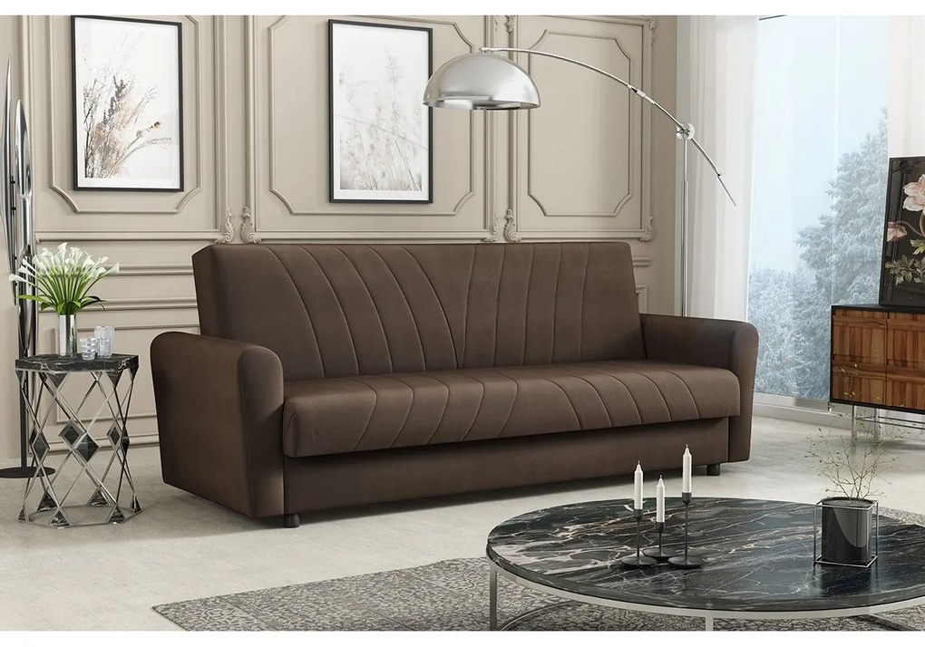 Canapea extensibilă Bamaku (maro) (cu sp. depozitare). Promo -17%. 1105423
