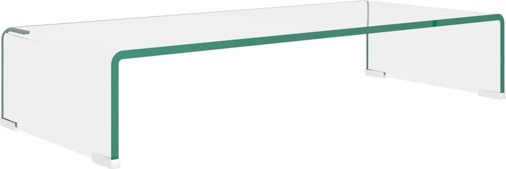 vidaXL Stand TV/Suport monitor, sticlă transparentă 70x30x13 cm