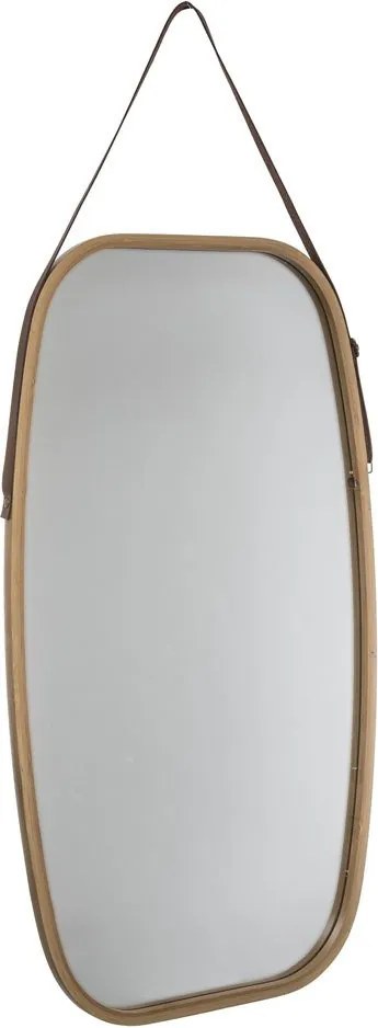 Oglinda dreptunghiulara suspendata, 77 x 43 cm, rama din lemn