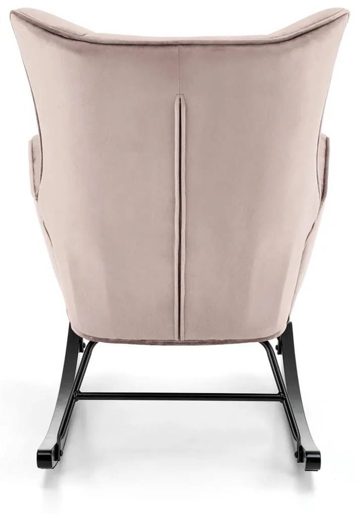 Fotoliu tip balansoar Bazalto velvet bej H92 cm
