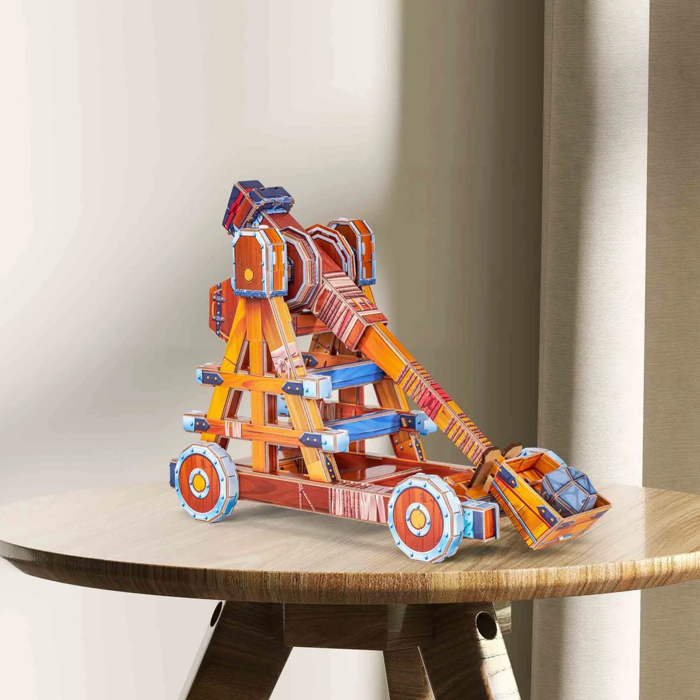 PUZZLE 3D CATAPULTA 84 PIESE CU BROSURA IN ROMANA - CUBICFUN (CUDS1086h)