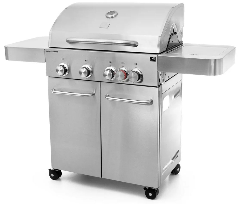 Grătar cu gaz G21 Argentina BBQ Premium line, 5arzătoare + reductor gratuit