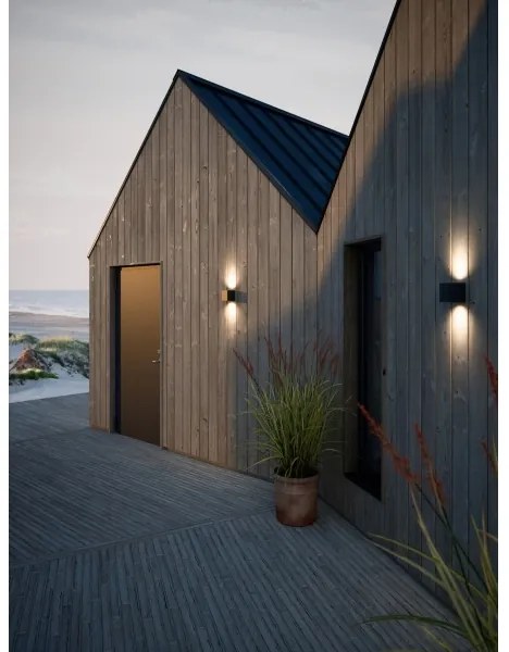 Nordlux - CANTO Aplică LED de perete pentru exterior, 2xLED/6W/230V, IP44, neagră