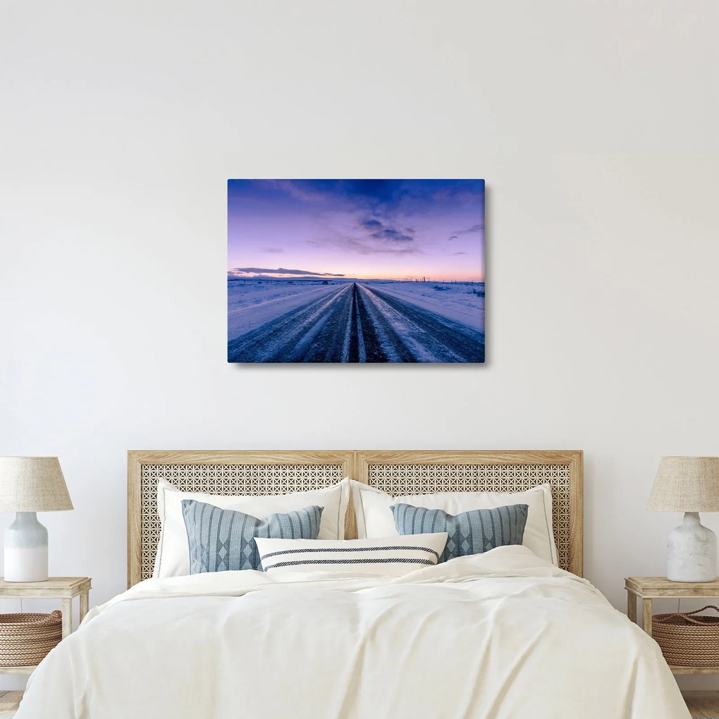 Tablou - autostrada iarna (70x50 cm)