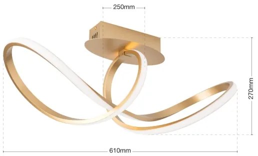 Lustră LED dimabilă aplicată Orion DL 7-694 CIRCUS LED/30W/230V auriu