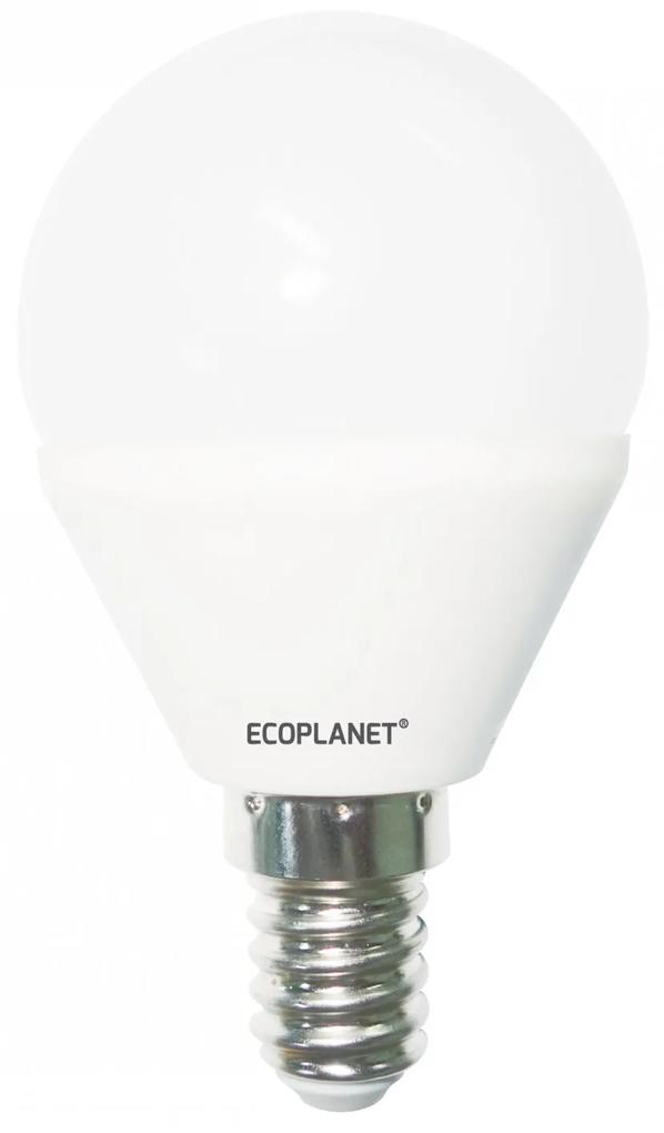 Set 3 buc - Bec LED G45 Ecoplanet, E14, 5W (40W), 450LM, F, lumina rece 6500K, Mat Lumina rece - 6500K, 3 buc