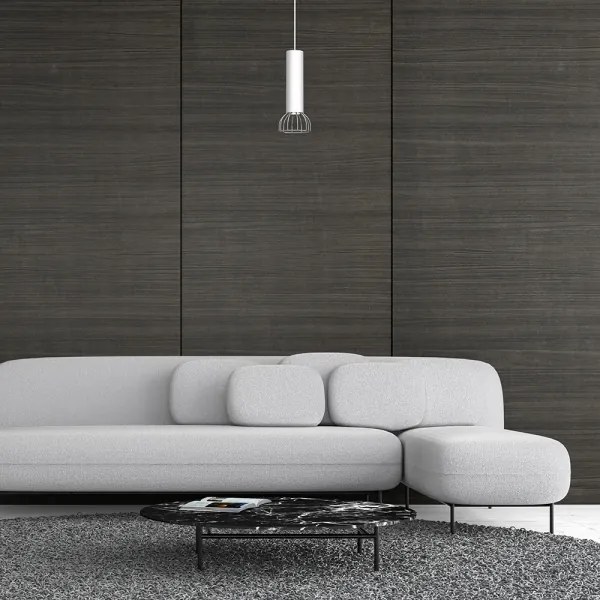 Lustră pe cablu DANTE 1xGU10/25W/230V albă/crom lucios