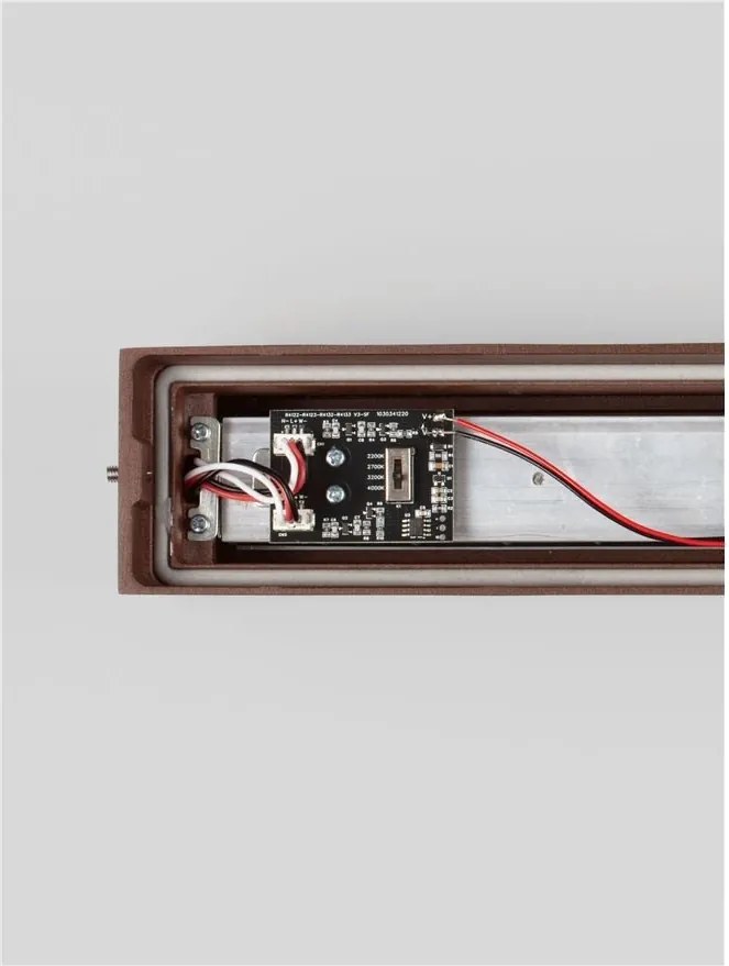 Aplica exterior corten liniara 50cm IP65 LED CCT PRISMATIC