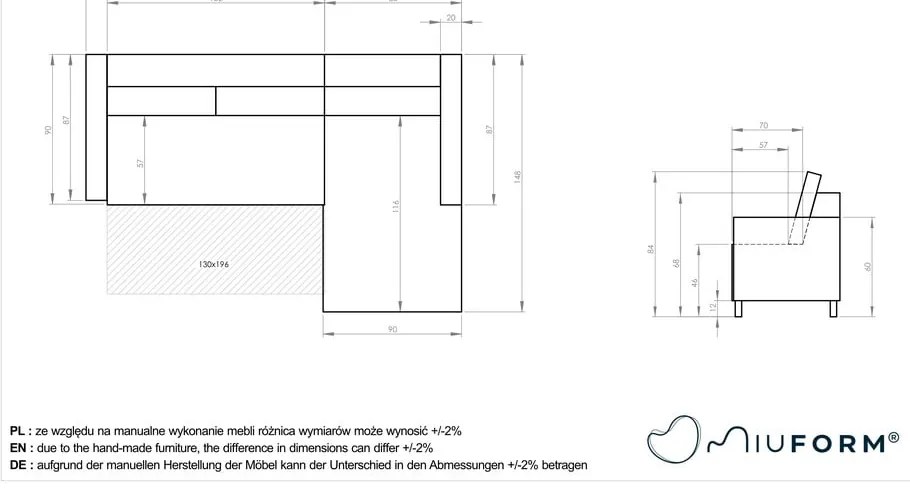 Colțar în culoarea petrolului extensibil cu tapițerie din catifea (cu colț pe partea stângă ) Lofty Lilly – Miuform
