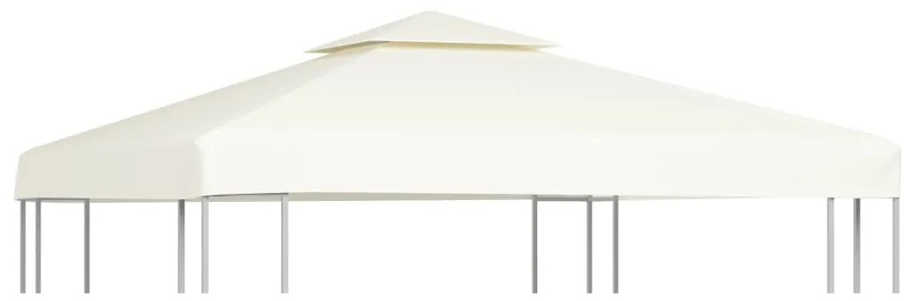 vidaXL Copertină rezervă acoperiș pavilion, alb crem, 3x3 m, 310 g/m²