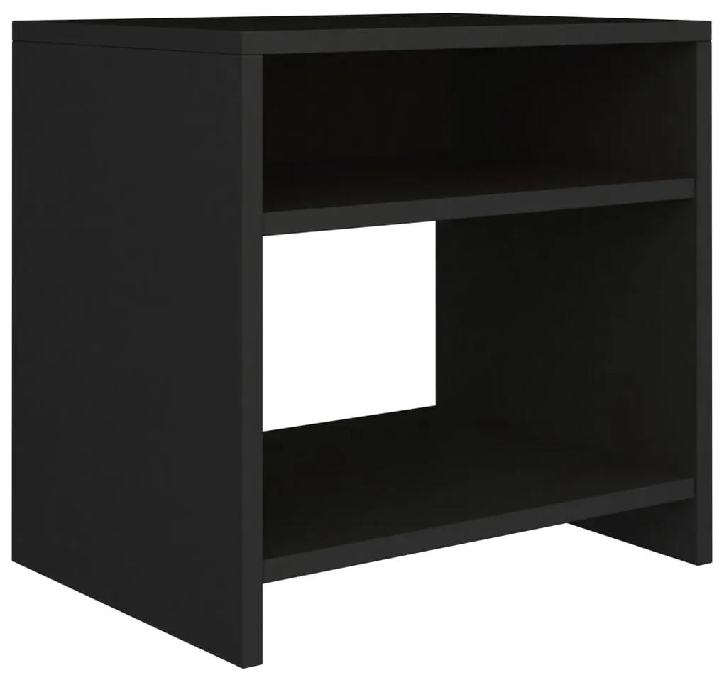 800011 vidaXL Noptieră, negru, 40 x 30 x 40 cm, PAL